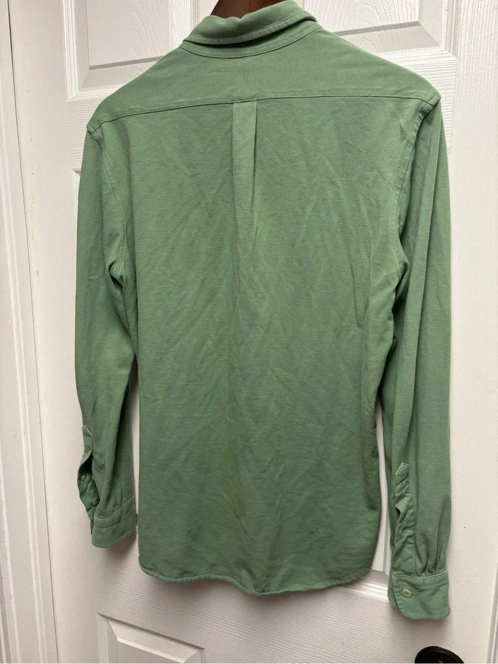 Polo Ralph Lauren Men's Long Sleeve Featherweight Mesh Button Down Shirt Green